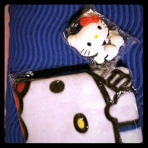 Los Angeles Dodgers Hello Kitty sga blanket and pl